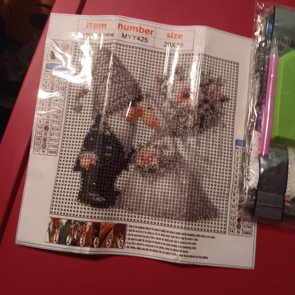DIY Diamond Painting Kit with Wedding Gnomes Floral Design 20x20